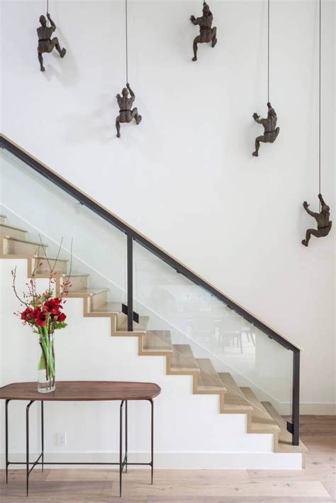Stenciled stairs painted stairs stencil diy stencils staircase design staircase walls staircase ideas farmhouse tv stand tv stand designs. 44 Beautiful and Unique Stair Design Ideas For Home | Staircase wall decor, Stair wall decor ...