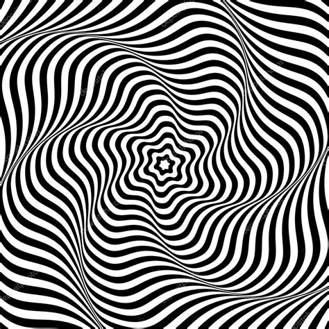 Abstract Op Art Background Illusion Of Wavy Rotation Movement — Stock