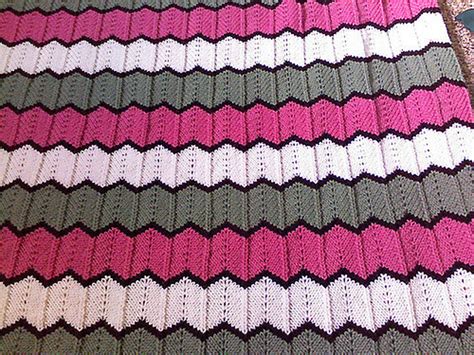 Ravelry Classic Knitted Ripple Afghan Pattern By Leisure Arts