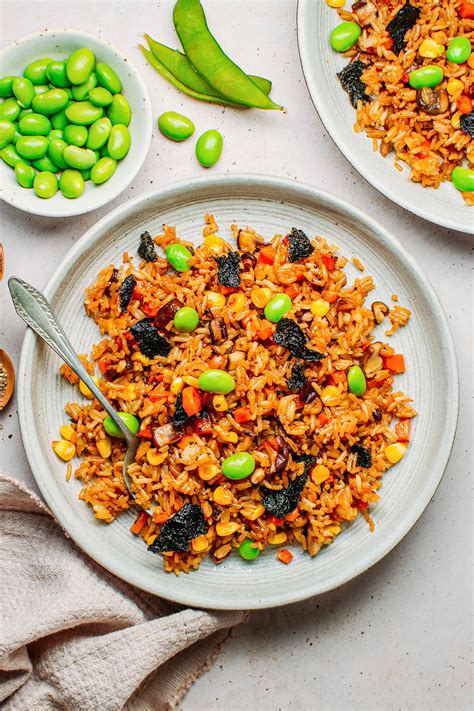 Seaweed And Edamame Fried Rice Full Of Plants