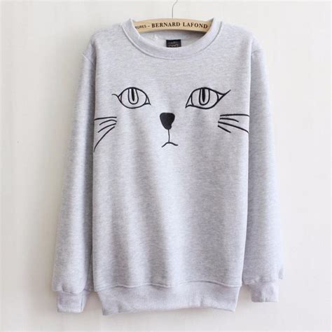 Harajuku Cat Sweatshirt Long Sleeve Sweatshirts Sweatshirts