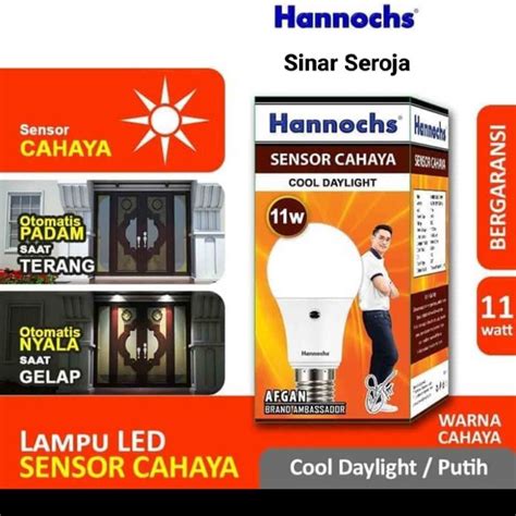 Jual Lampu Led Sensor Cahaya Hannochs In Lite 6watt 9watt 11watt