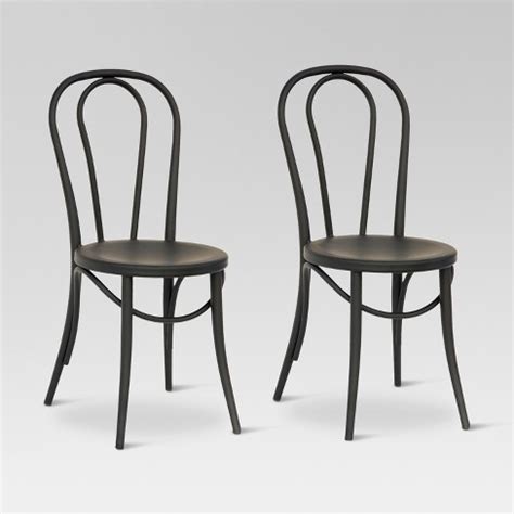 The most common metal bistro chairs material is metal. Emery Metal Bistro Chair - Matte Black (Set Of 2 ...