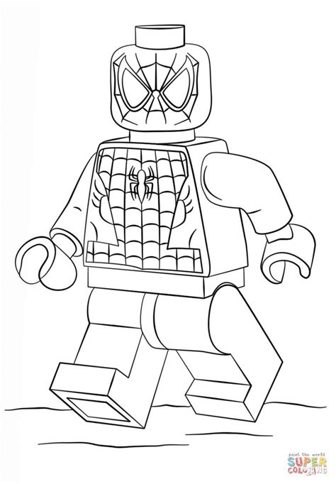 Free printable coloring pages spiderman coloring sheets. spider-man-coloring-page.png (824×1186) | Lego coloring ...
