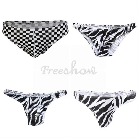 men s sexy blackandwhite bikini briefs g string swimwear underwear trunks shorts ebay