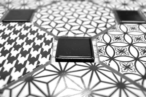 Místo kde dokážeme změnit sny ve skutečnost. Mosaik Fliese Keramik Octagon MISTO weiß glänzend schwarz ...