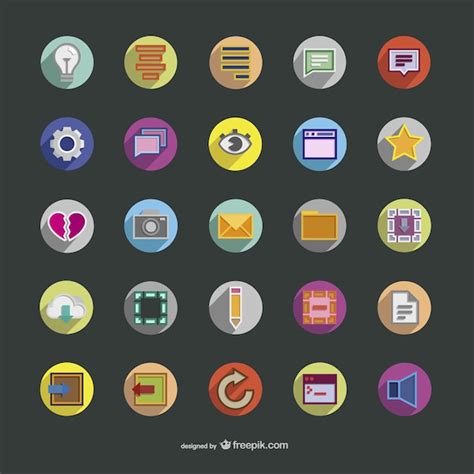 Free Vector Assorted Colorful Round Icons