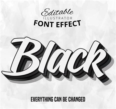 Black Text Editable Font Effect 692807 Vector Art At Vecteezy