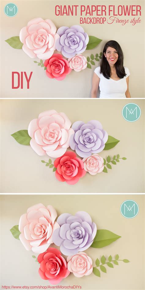 This paper wall hanging seems like, it's going to take a lot of efforts and skills to make but it's not true. DIY Giant Paper Flower Backdrop "Firenze Style" - Avanti ...