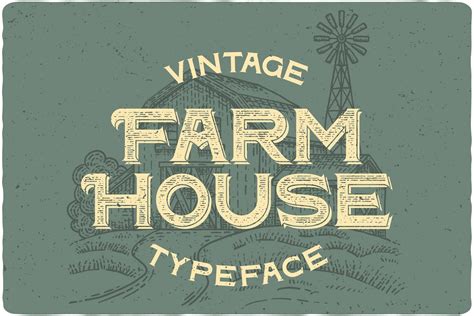 Farm House Typeface Farm Fonts Typeface Farmhouse Font