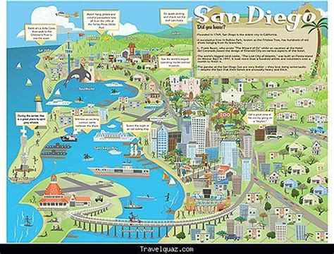 San Diego Map Tourist Attractions Travelquazcom ® San Diego Travel