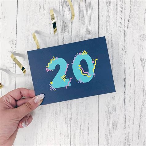 20 Birthday Card By Xoxo Designs By Ruth