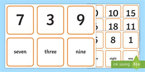 Number Snap Numerals And Number Words 0 20 Twinkl