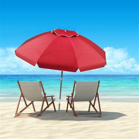 Each one measures 8.2'l x 5'w x 5.4'h, so it will provide plenty of shade for you to cool off. Beach Umbrella with 360 Degree Tilt- Portable Outdoor Sun ...