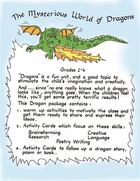 The Mysterious World Of Dragons Gr 2 4 By Teach Simple