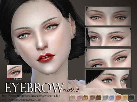 The Sims Resource S Club Wm Thesims4 Eyebrows 23f