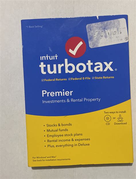 Turbotax Premier 2019 Investments And Rental Property Sealed EBay