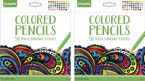 Crayola Colored Pencils 50 Count Vibrant Colors Pre