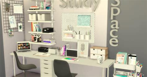 Study Space The Sims 4 Custom Content En 2020 Muebles Sims 4 Cc