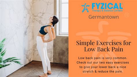 Simple Exercises For Low Back Pain Youtube