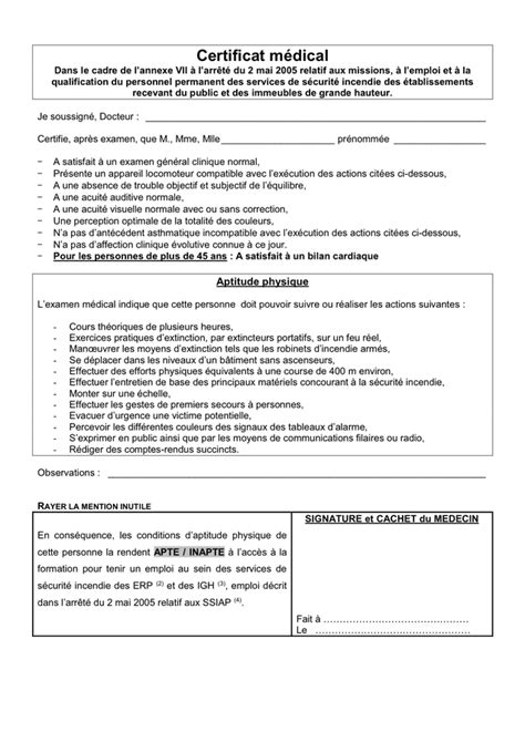 Exemple De Attestation Certificat Medical Doc Pdf Page 1 Sur 1 Riset