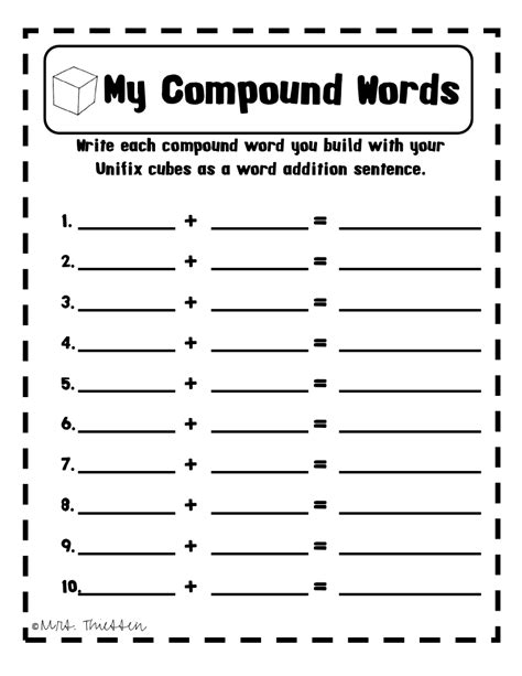 First Grade Compound Words
