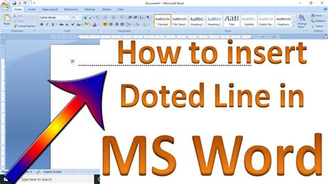 How To Insert Or Draw Dotted Line In Ms Word In No Time Youtube