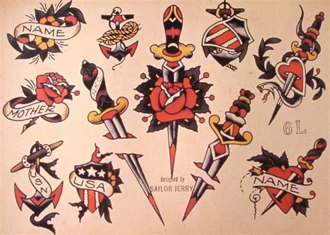 Image Result For Sailor Jerry Tattoo Flash Sailor Jerry Tattoo Flash