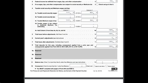 Fill out this questionnaire, please!; Annual Form 944- Read below definition as well as ...