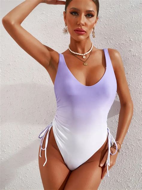 Womens Ombre Ombre Swimsuit Backless Tummy Temu