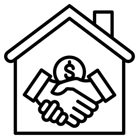 Real Estate Transactions Icon line vector illustration 35642168 Vector