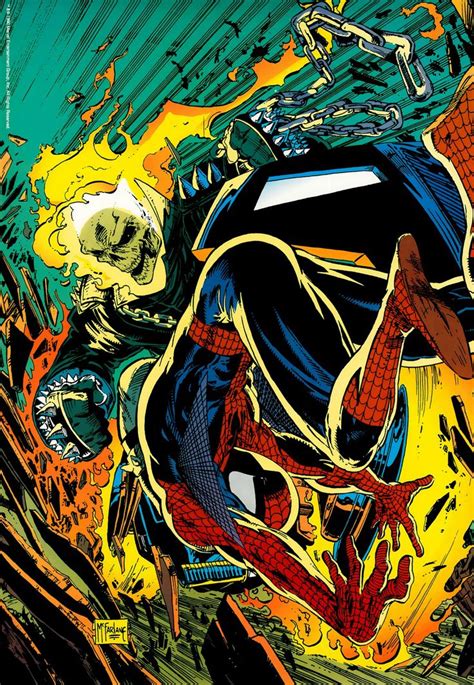 Spider Man Vs Ghost Rider By Todd Mcfarlane Ghost Rider Marvel