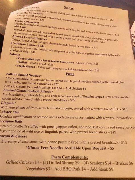 Menu At Bitters Bull Pub And Bar Lake Tomahawk