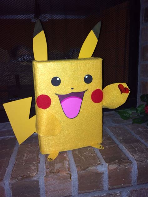 Pikachu Valentine Card Box I Made For My Son 2015 Pokemon Valentine
