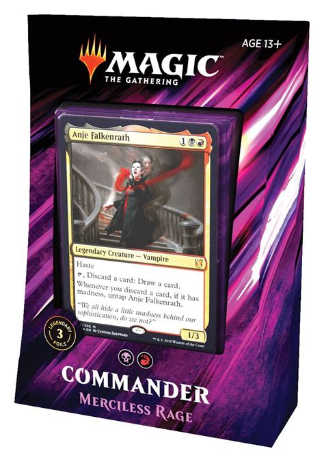 Mtg Commander 2019 Merciless Rage Deck Red White Black