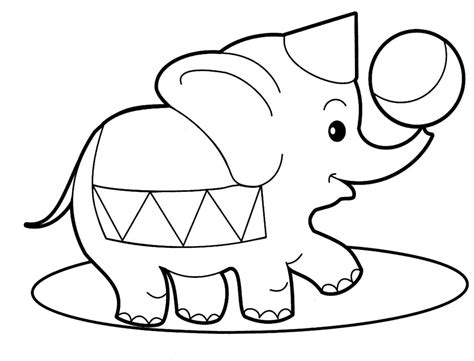 Baby Elephant Outline - Cliparts.co