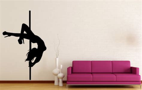 vinyl decal wall sticker stripper striptease pole dance hot decor m644