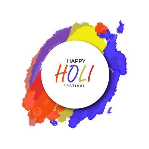 Holi Festival Clipart Transparent Background Colorful Happy Holi