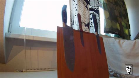Henckels is just too cool not to mention. DIY Magnetic Knife Block - YouTube