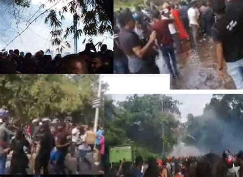 Police Fire Tear Gas At Protesters Near Parliament Video Lnw Lanka