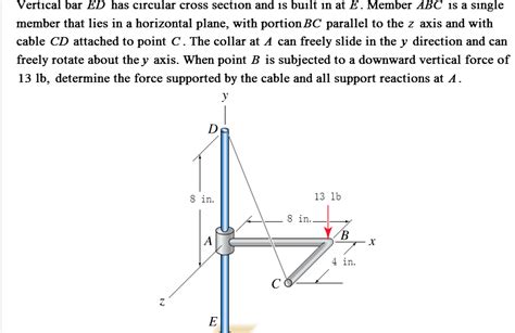 Solved Vertical Bar Ed Has Circular Cross Section And Is