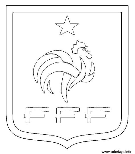 Coloriage foot france fff logo  JeColorie.com