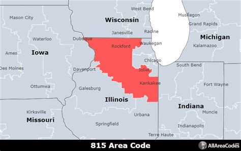 Illinois Area Code Map