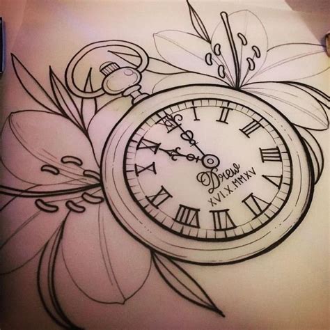 Pin By Katee On Ink Art Watch Tattoos Pocket Watch Tattoo Design Watch Tattoo Design
