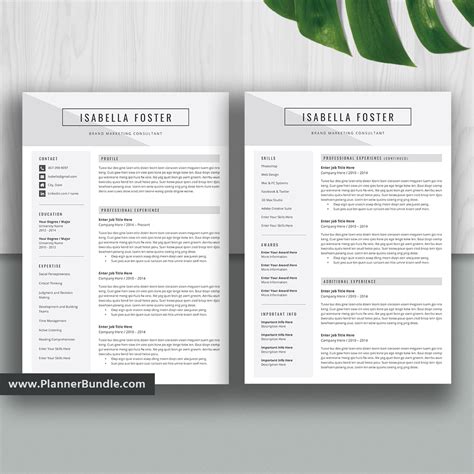 Here's how to access them, tips for using a template, and for microsoft resume assistant. Modern Resume Template for MS Word, Job CV Template ...