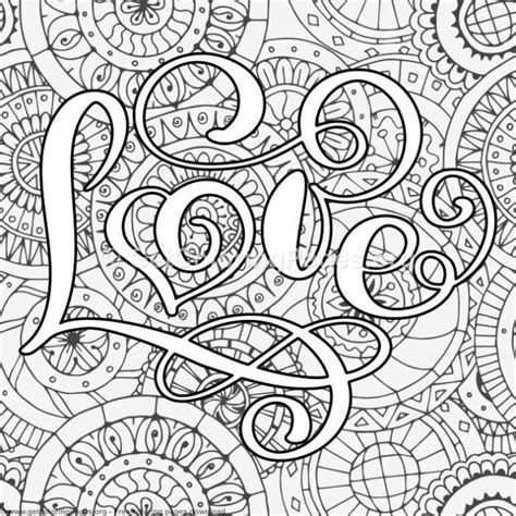 Valentines Lettering - Love Lettering Coloring Pages ...