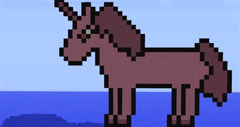 Pixel Art Pink Unicorn Minecraft Project