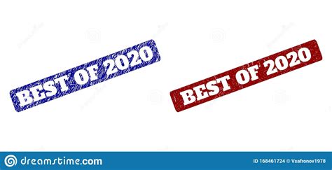 Best Of 2020 Red And Blue Rounded Rectangular Stamp Seals With Unclean