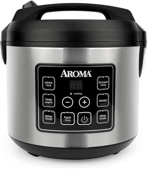 Aroma Housewares Cup Cooked Cup Uncooked Digital Rice Cooker