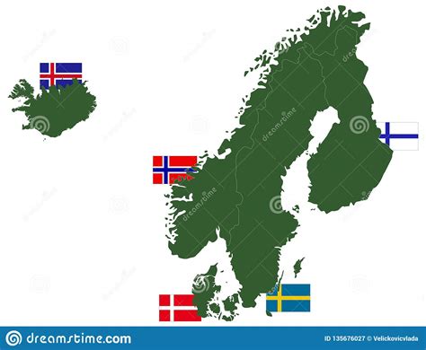 Nordic Countries Maps And Flags - The Nordic Countries Or ...